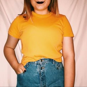 ORANGE-YELLOW SHORT SLEEVE BABY TEE